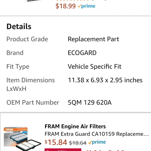 ECOGARD Auto Premium Air Filter XA10469 - Picture 7 of 11